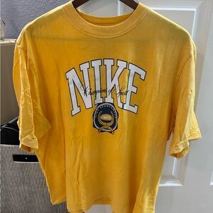 Women’s Yellow Nike University Tee